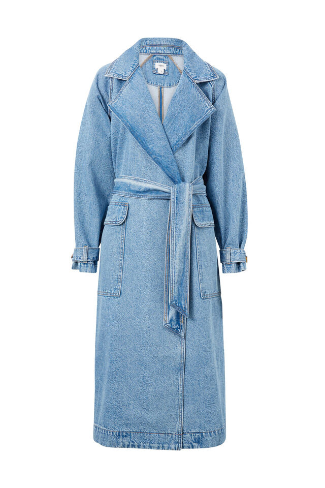 Denim Trench Coat | Vintage Blue
