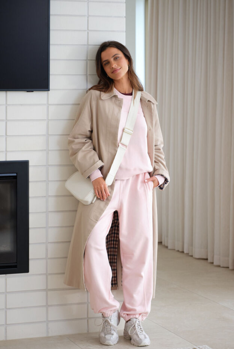 Seamed Trackpant | Shell Pink