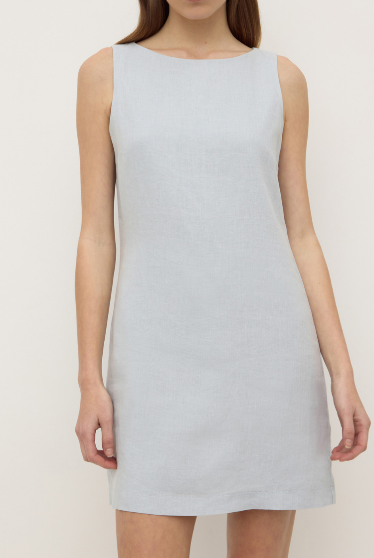Nadine Linen Mini Dress | Cloud