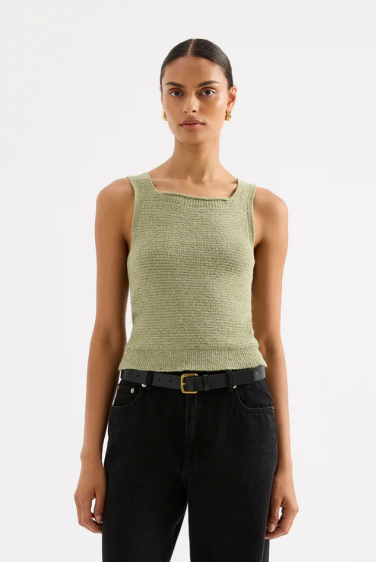 Miru Knit Tank | Lime