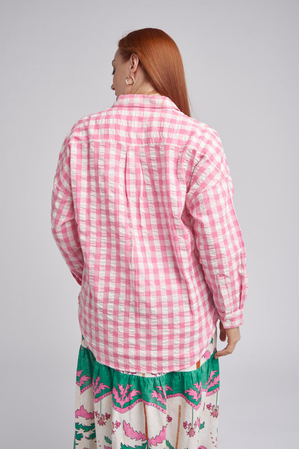 Gingham Shirt | Pink / White
