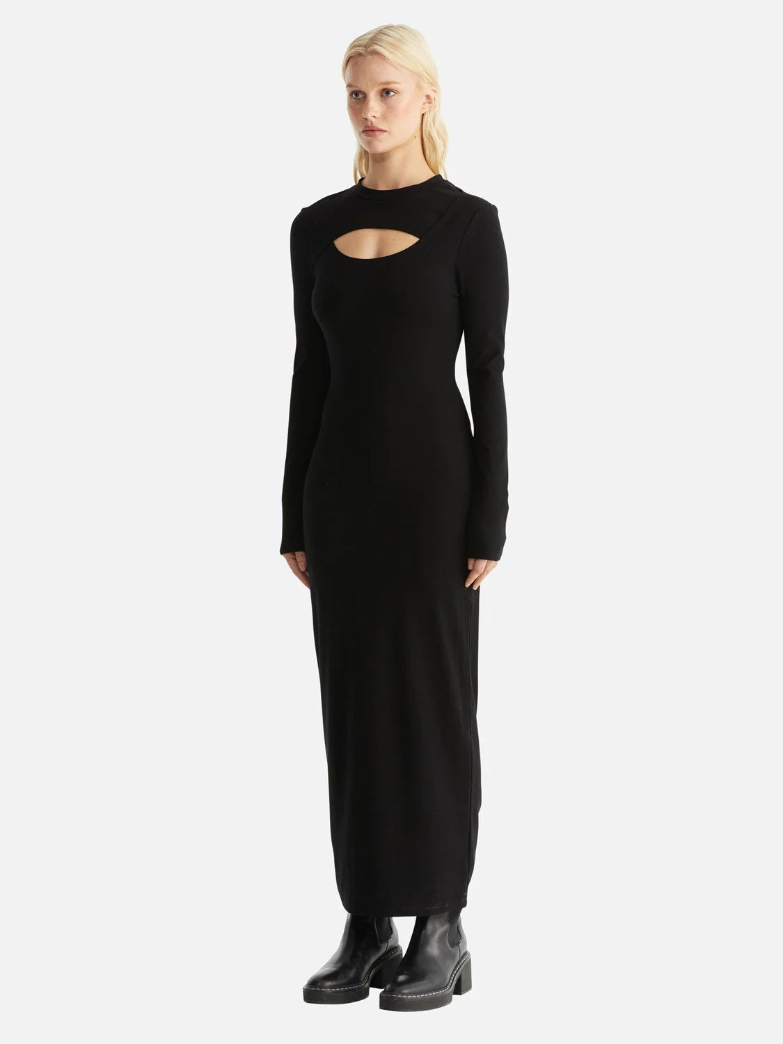 Remi Ribbed Dress | Black