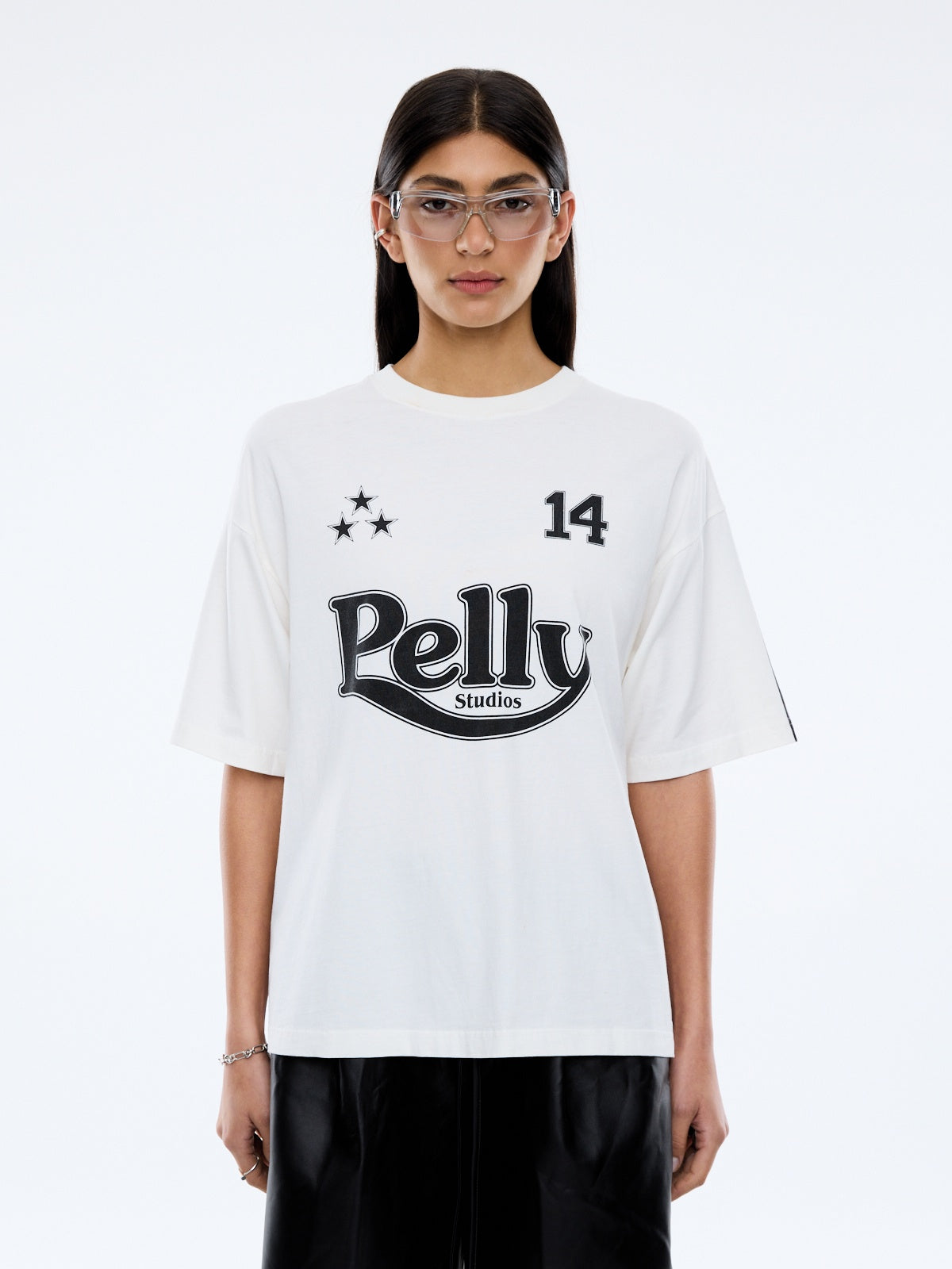 Racing Pelly Swoop Tee | Vintage White