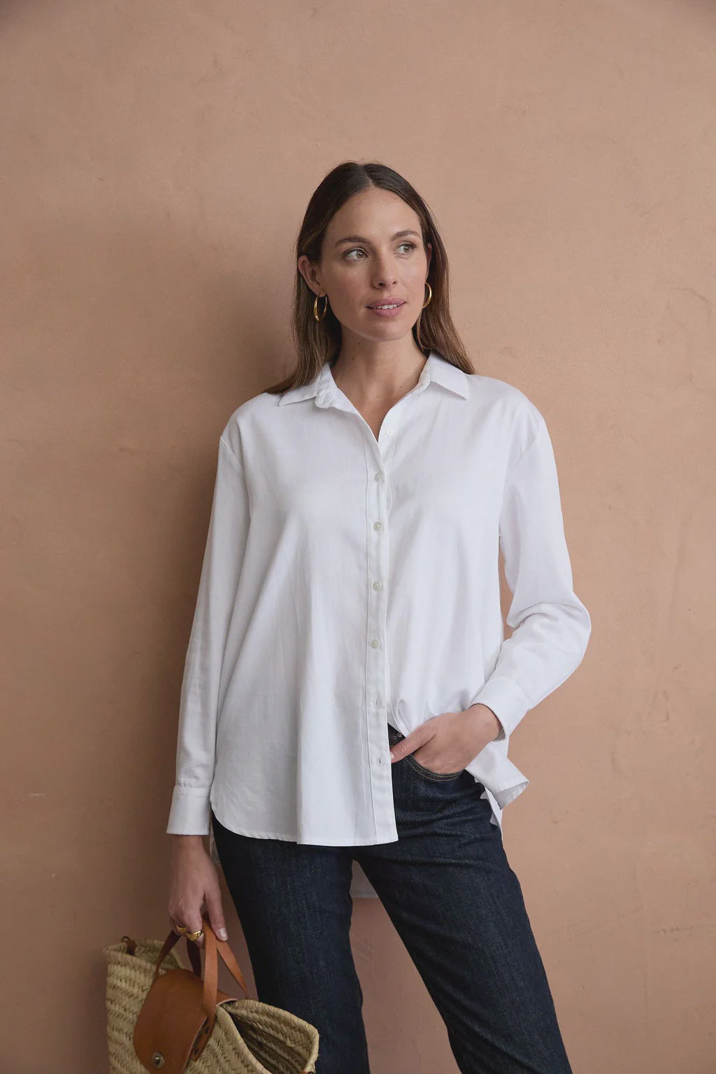 Oversized Basic Shirt | White