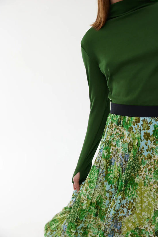 Goldie Pleat Skirt | Floral Haze