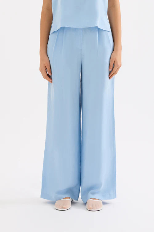 Lea Cupro Pant | Lake Blue