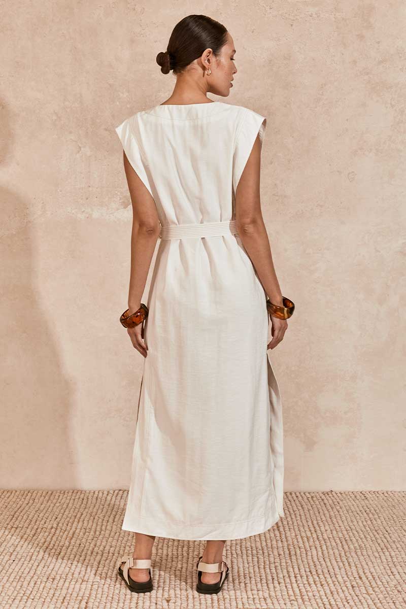 Diego Midi Dress | White