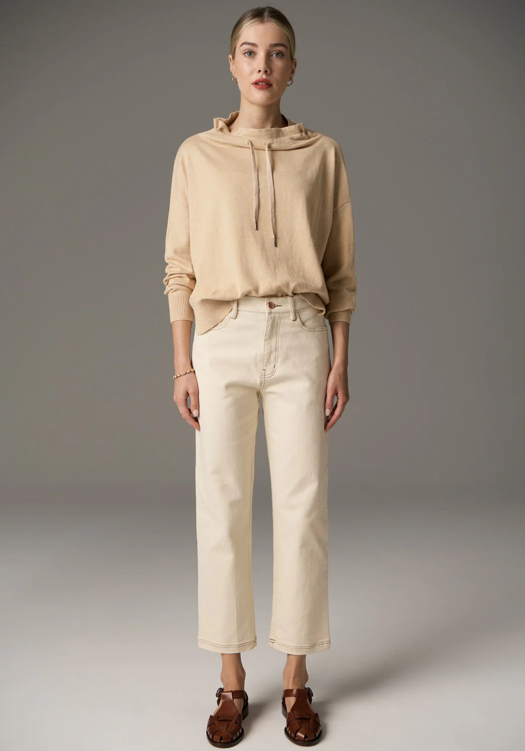 Harper Straight Leg Crop Jean | Ivory