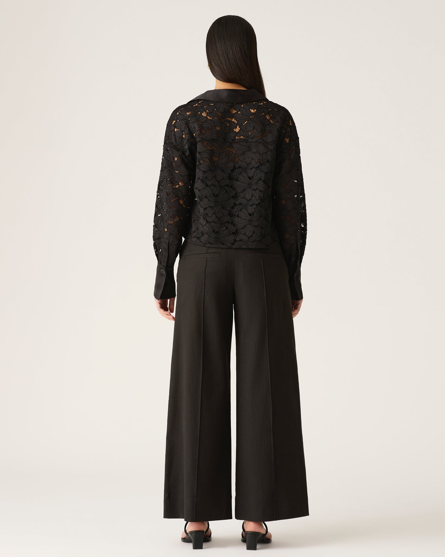 Lis Wide Leg Pants | Black