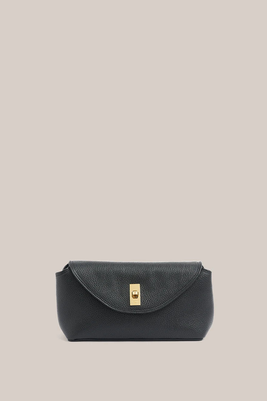 Sloane Leather Convertible Clutch | Black