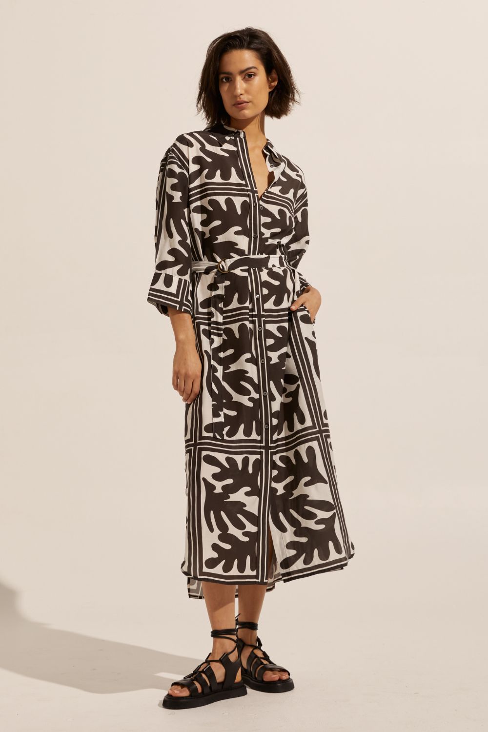 Pinpoint Dress | Frond Choc