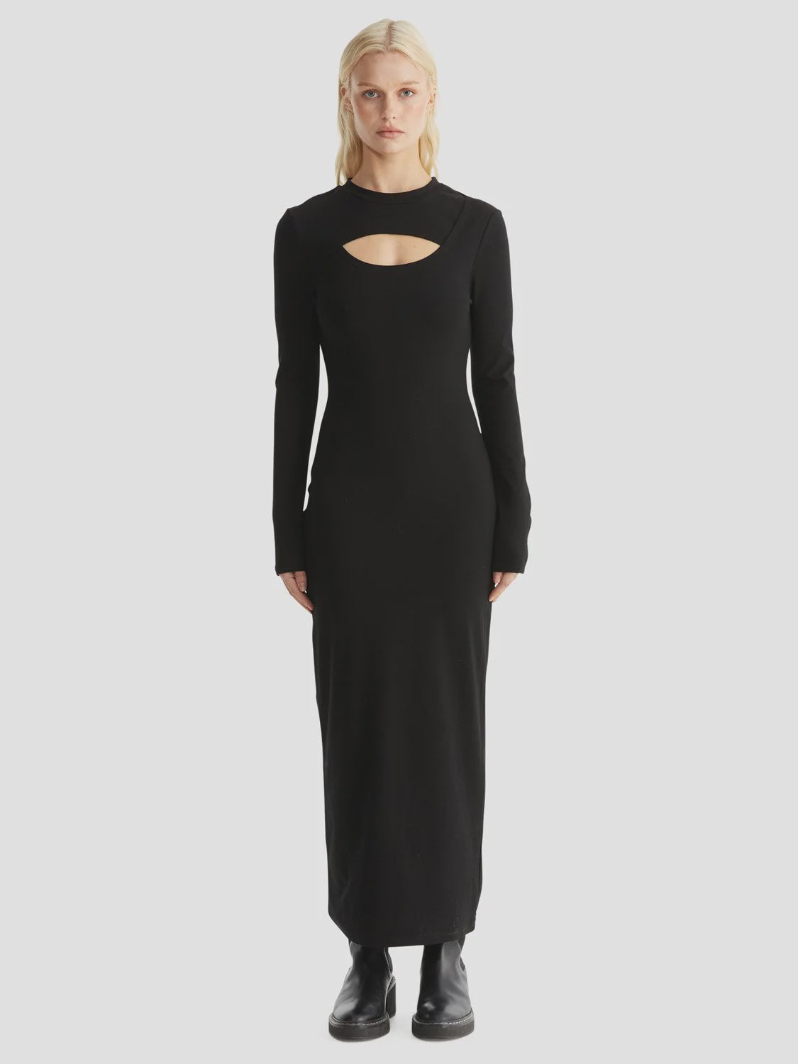 Remi Ribbed Dress | Black