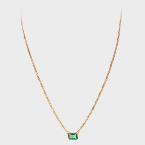 Emerald Crystal Deco Necklace