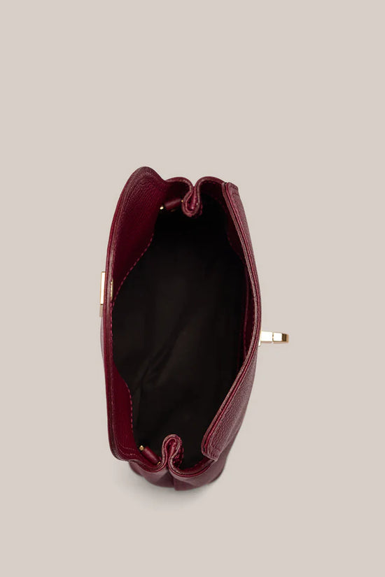 Sloane Mini Leather Crossbody Clutch | Bordeaux