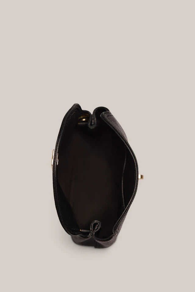 Sloane Mini Leather Crossbody Clutch | Black