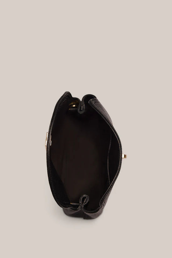 Sloane Mini Leather Crossbody Clutch | Black