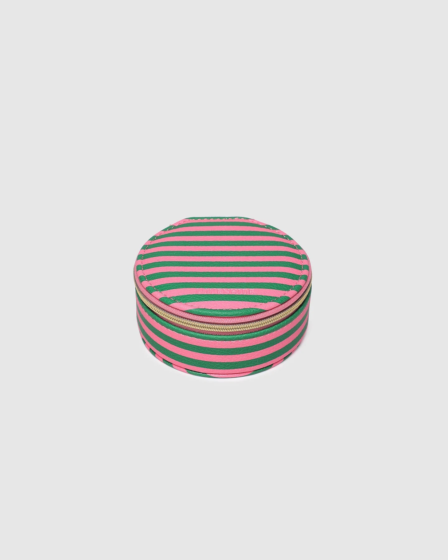 Sisco Stripe Jewellery Box | Green/ Bubblegum Pink