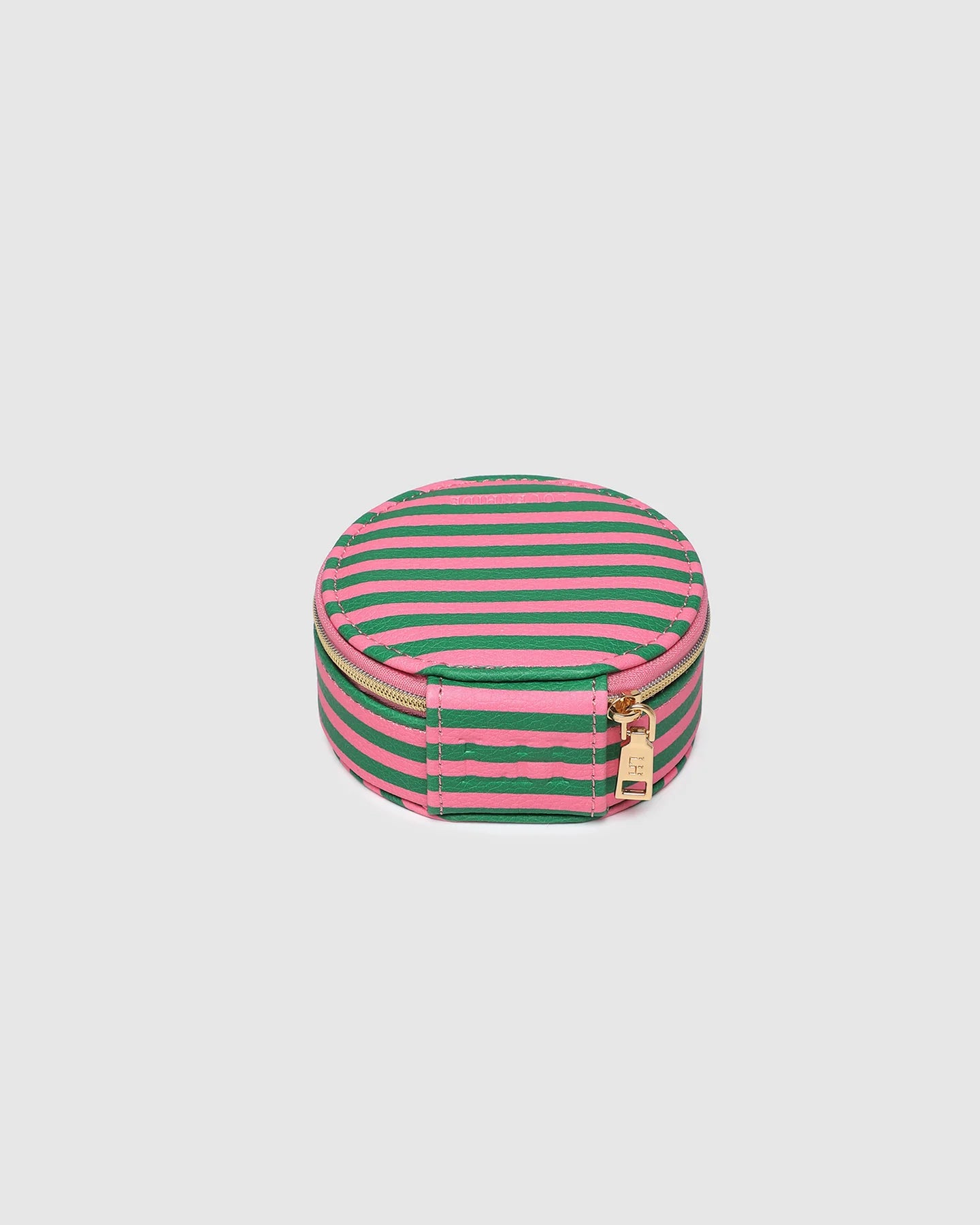 Sisco Stripe Jewellery Box | Green/ Bubblegum Pink