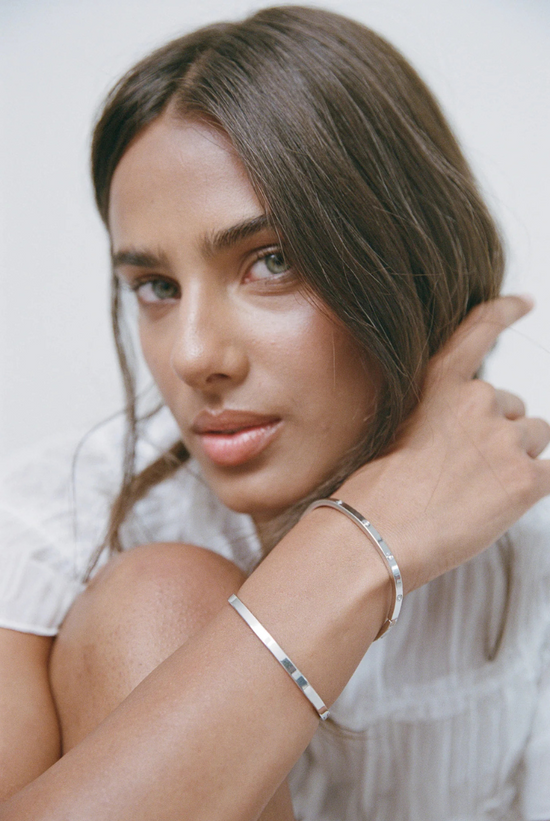 Dylan Bangle | Silver / Celestial Clear