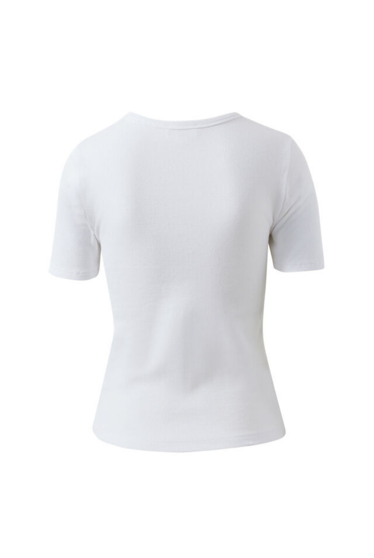 Luella Rib Tee | White