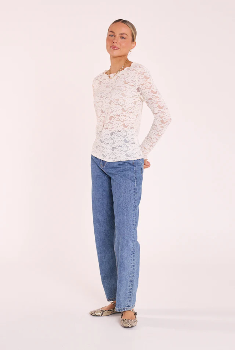 Daniella Lace Top | Cream