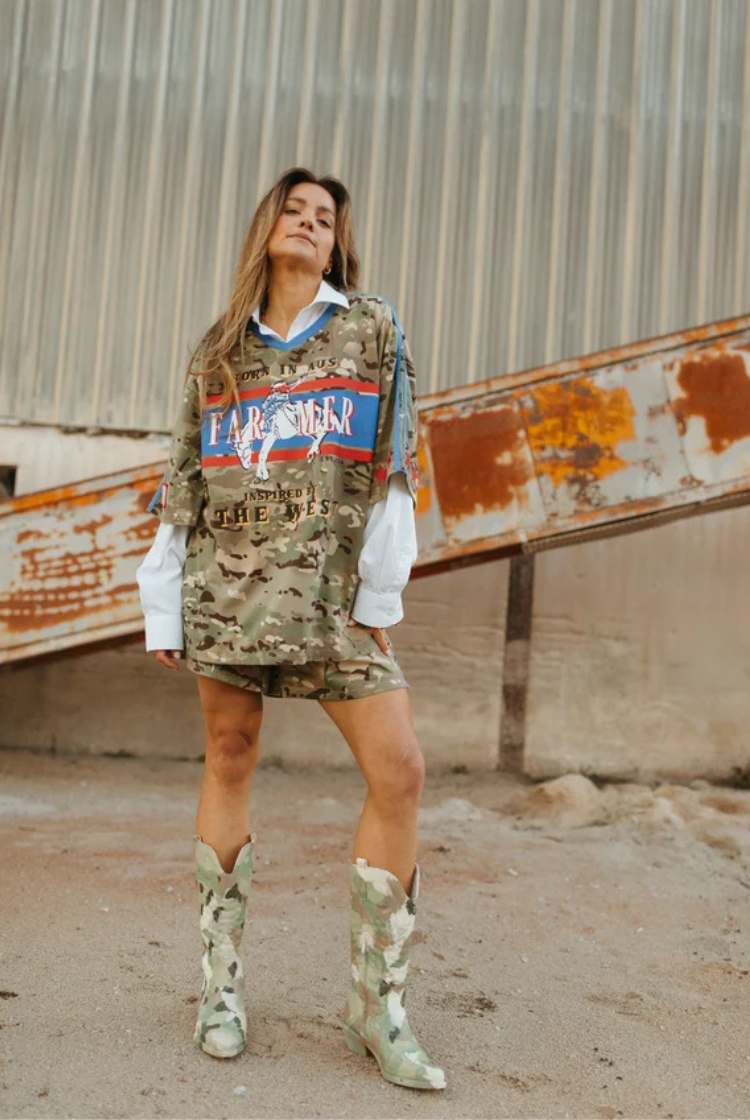 Camo Jersey Track Short