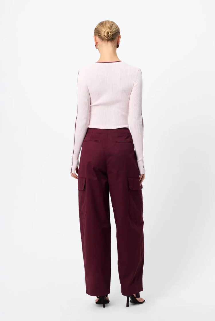 Nara Knit Top | Pink/ Burgundy