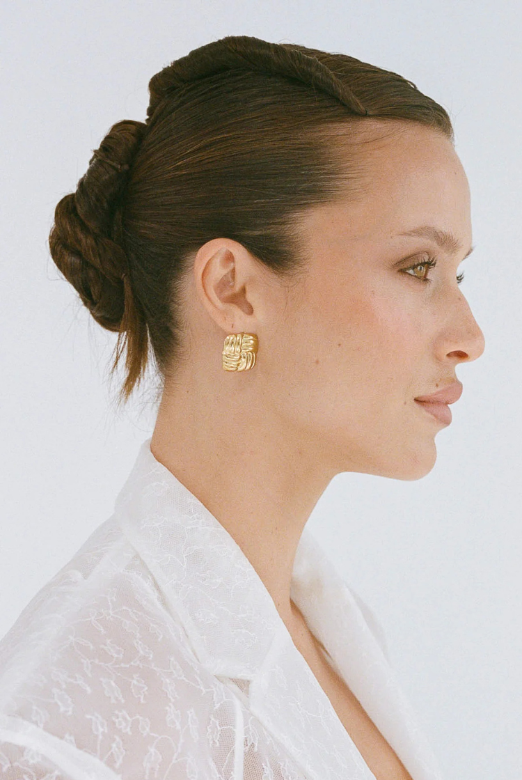 Baby Cushion Earrings | Gold