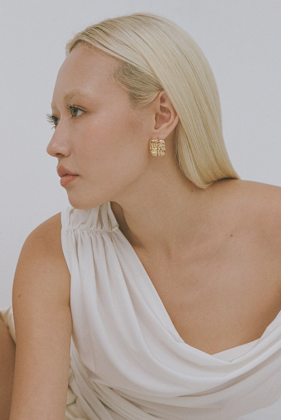 Baby Cushion Earrings | Gold