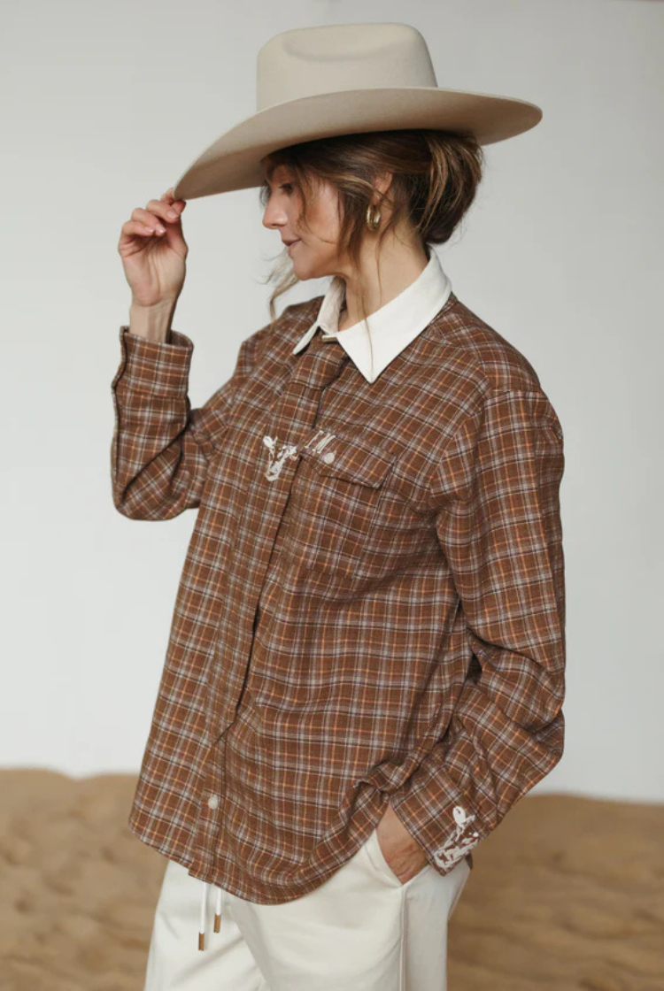 Homestead Check Boyfriend Button Up