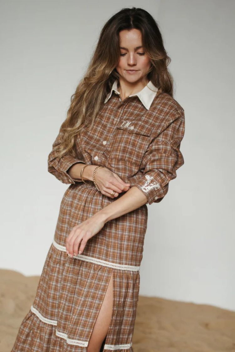 Homestead Check Boyfriend Button Up