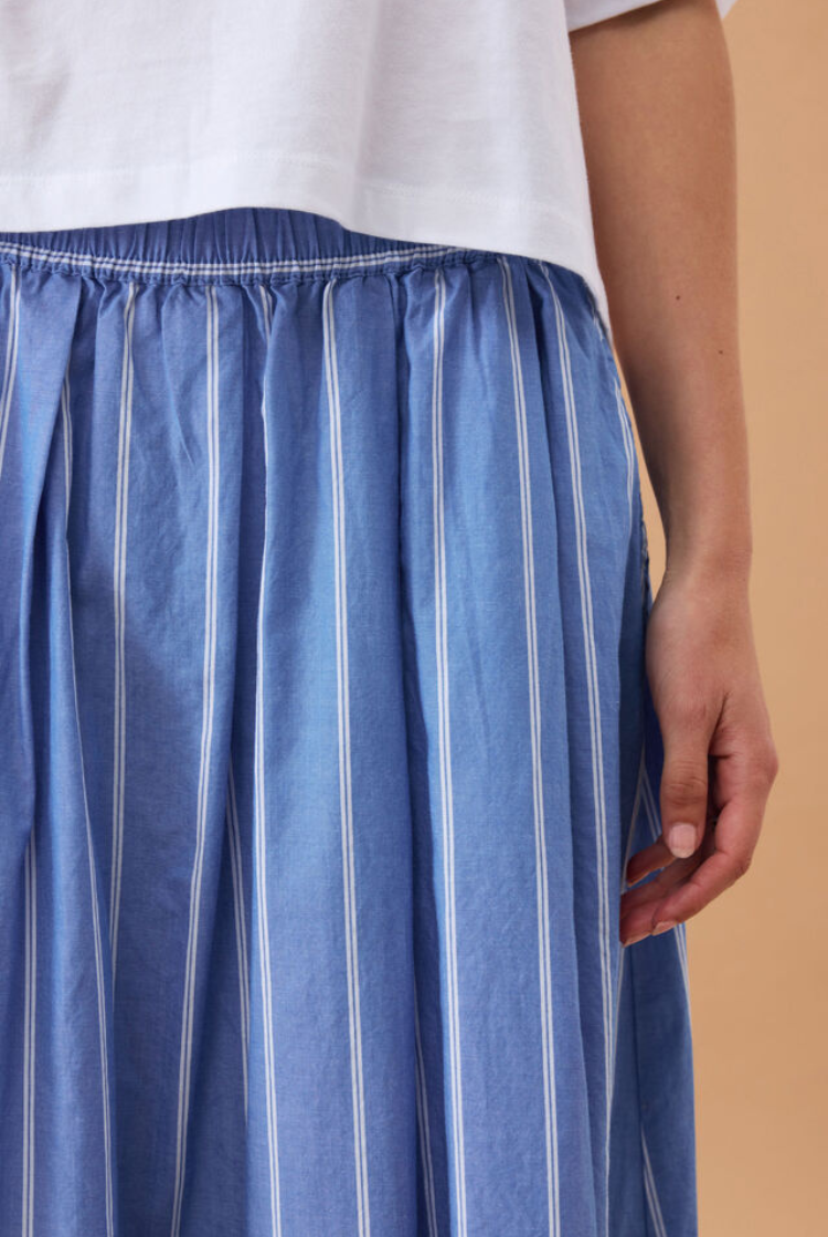 Florence Maxi Skirt | Oxford Blue Stripe