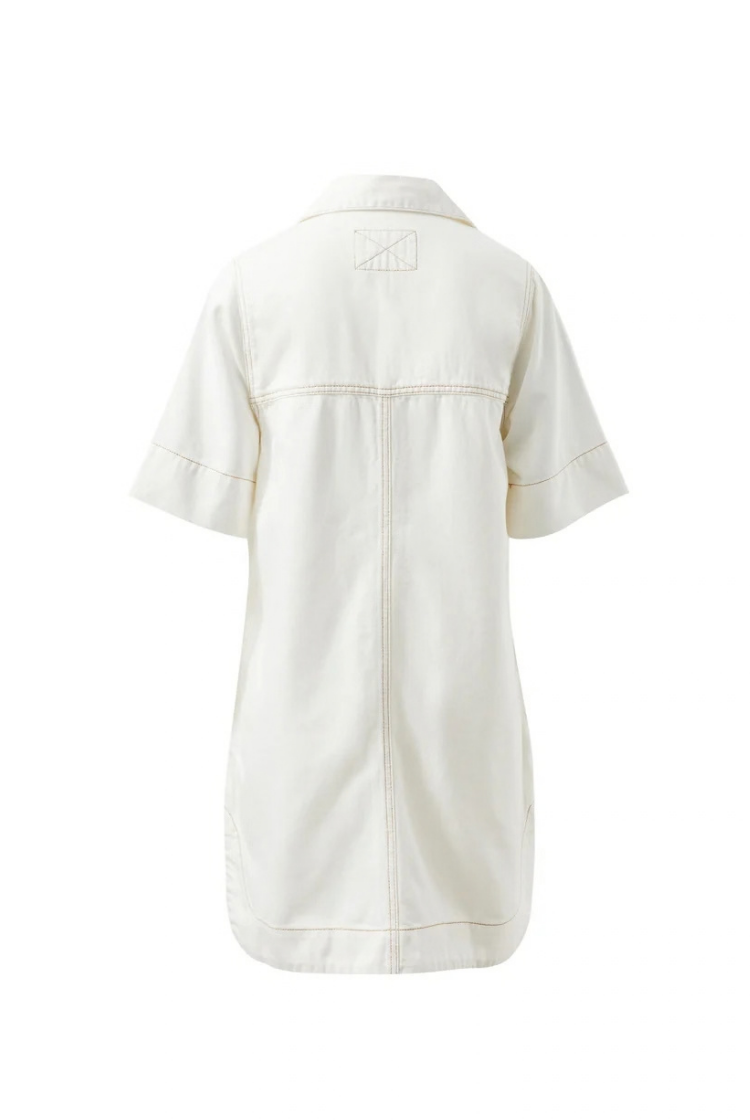 Bonnie Relaxed Shirt Dress | Fresh Ecru