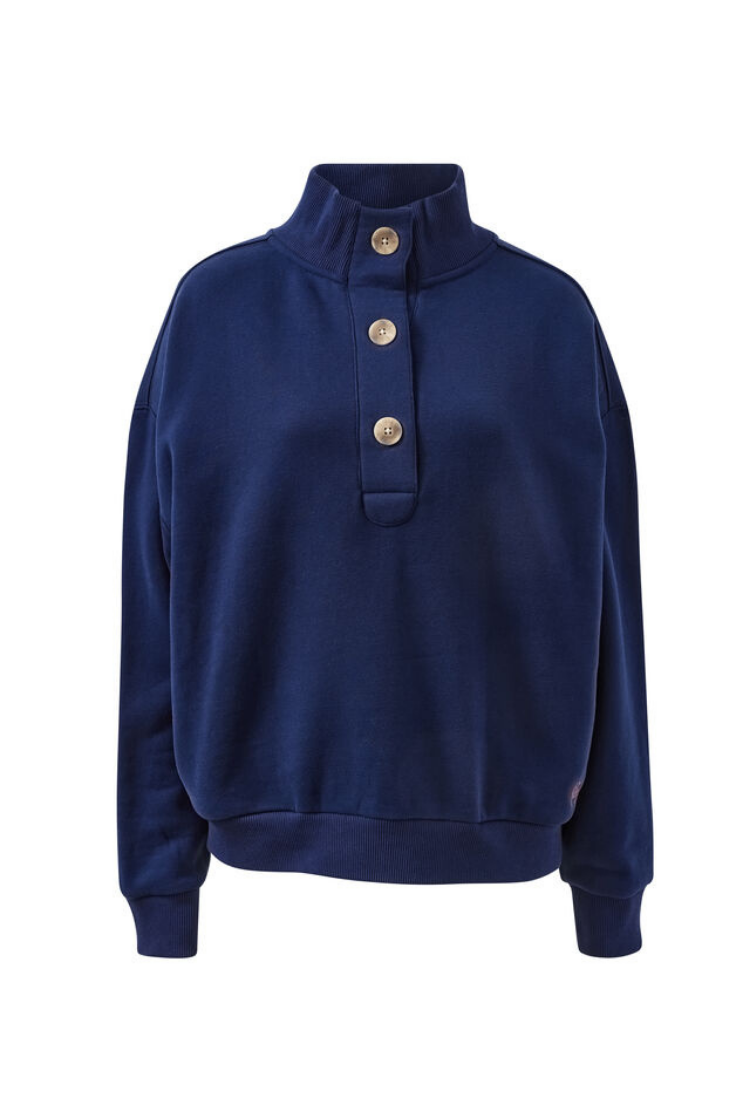 Marli Button Sweater | Heritage Navy