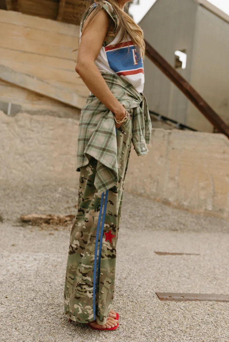 Camo Jersey Track Pants
