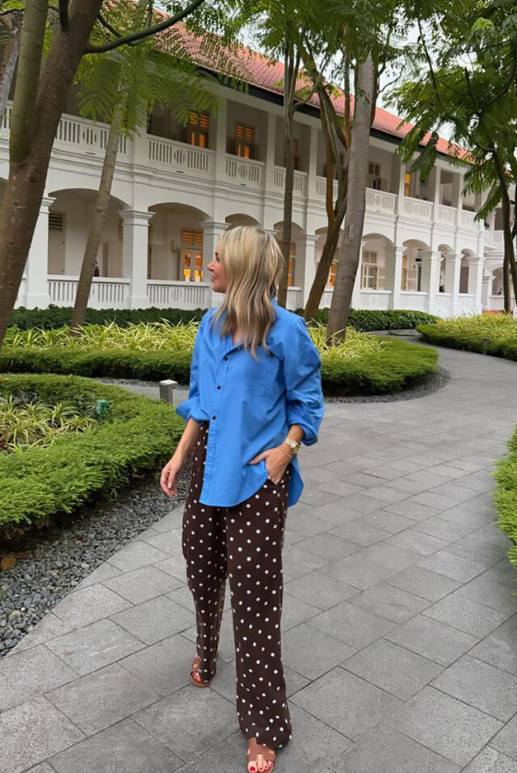 Peta Oversized Shirt | Amalfi Blue