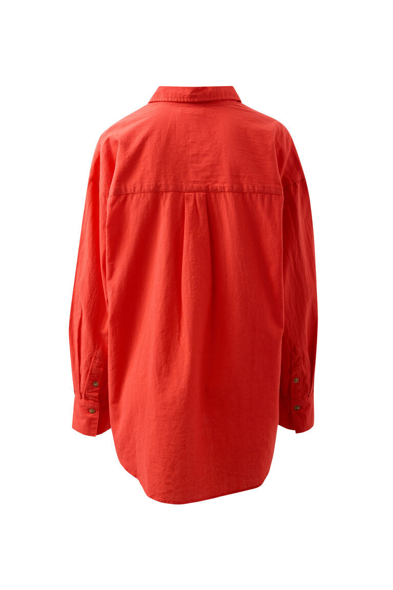 Peta Oversized Shirt | Heritage Red
