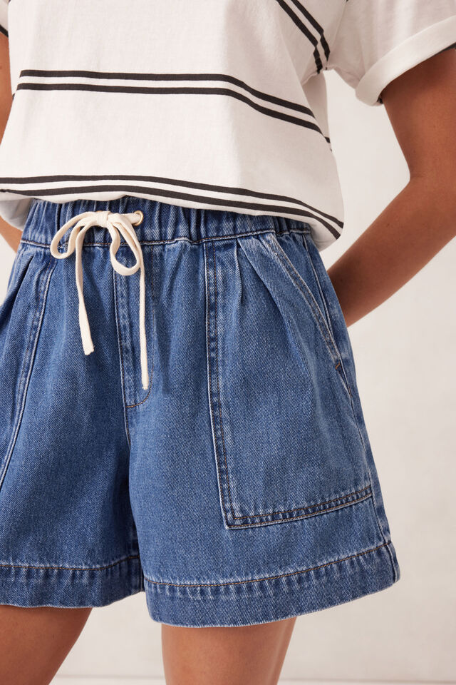 Darcy Relaxed Everyday Short | Washed Indigo