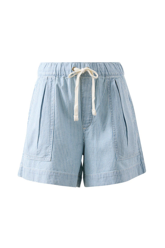 Darcy Relaxed Everyday Short | Indigo White Stripe