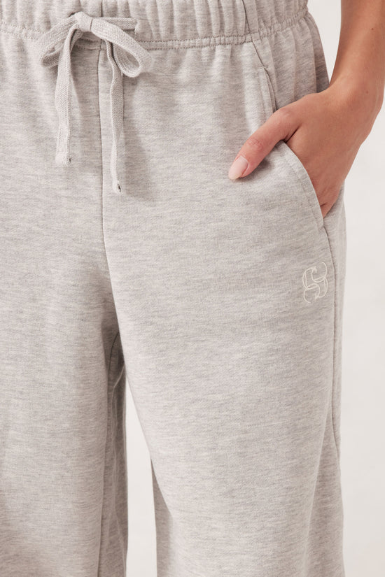 Barrel Leg Trackpant | Grey Marle