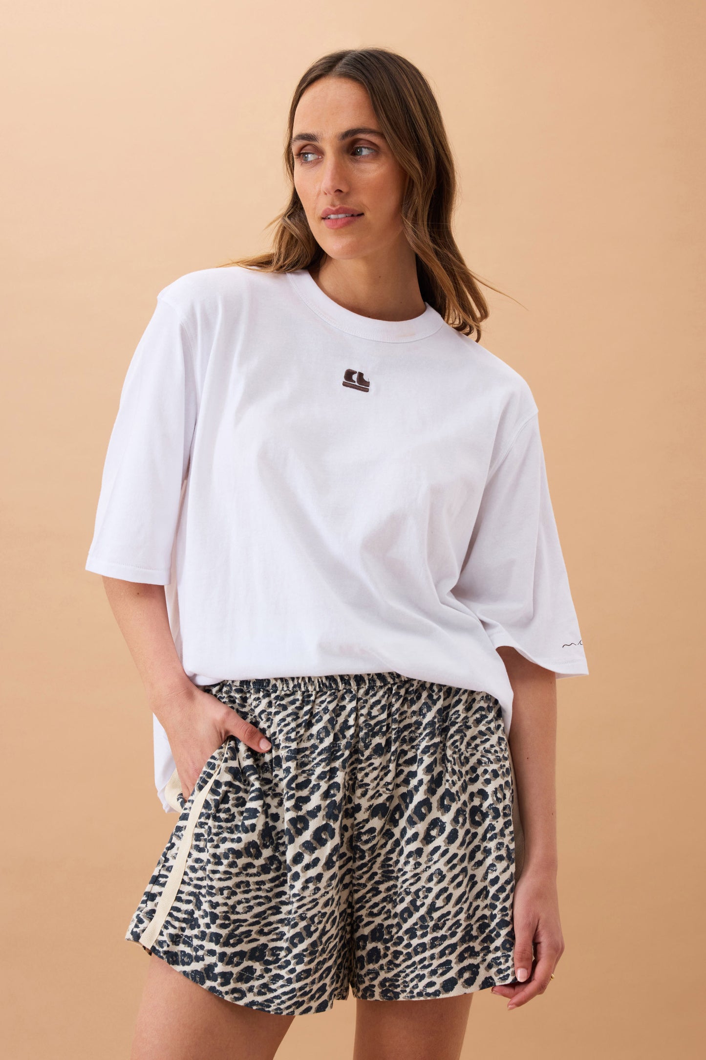 Mila Short | Leopard Linen Blend