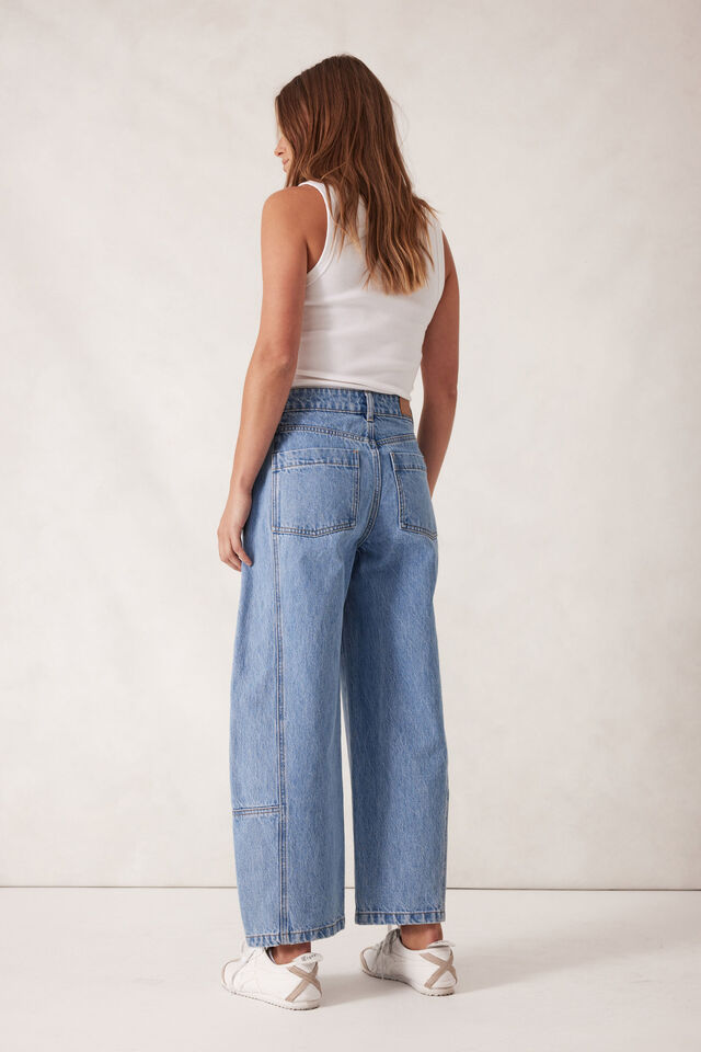 Darted Barrel Jean | Vintage Blue