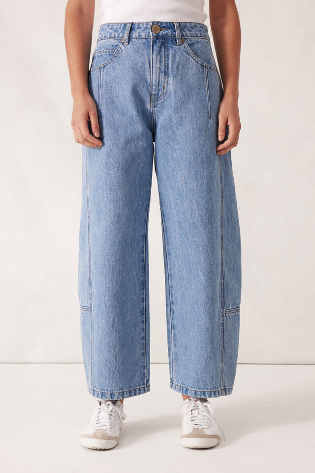 Darted Barrel Jean | Vintage Blue