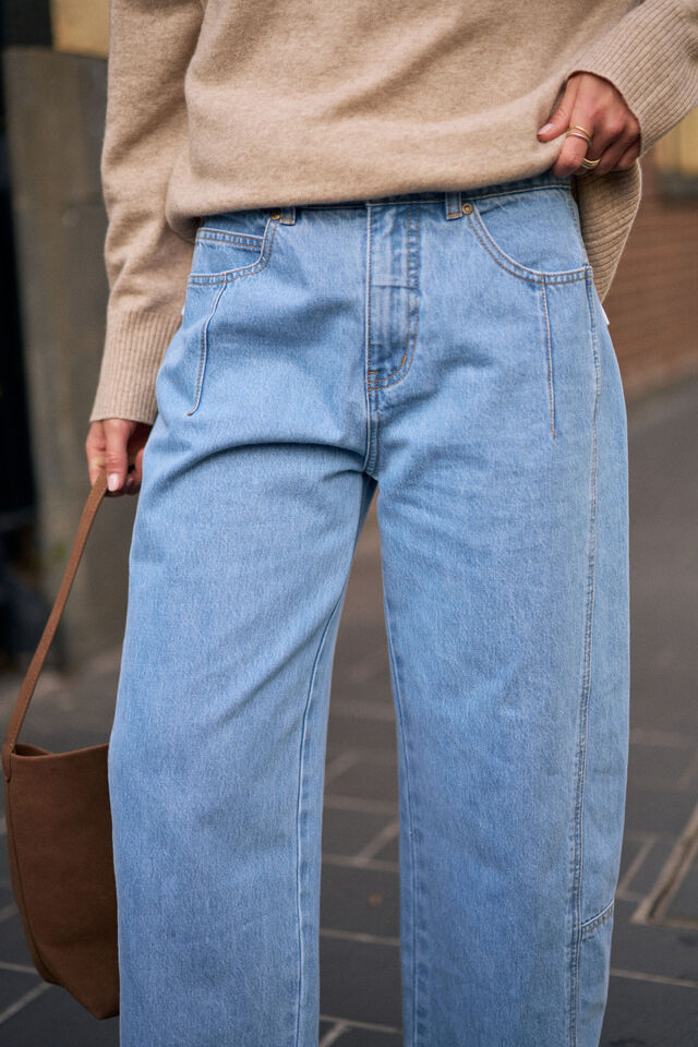 Demi Barrel Jean | Vintage Blue