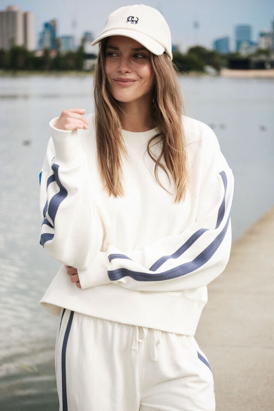 Sporty Slouchy Crew | Winter White