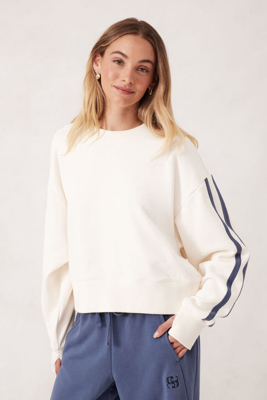Sporty Slouchy Crew | Winter White