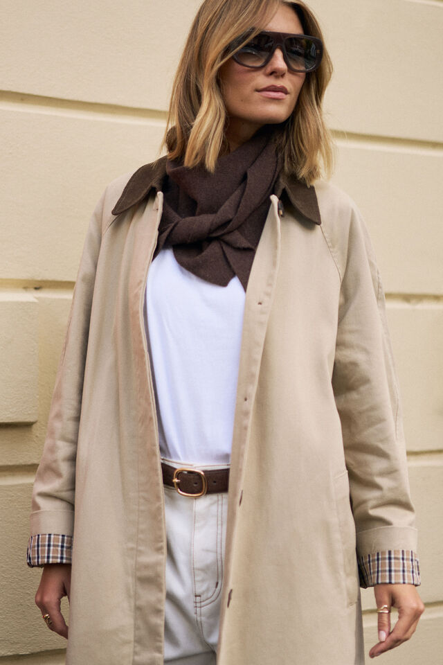 Ash Coat | Sand Choc Collar