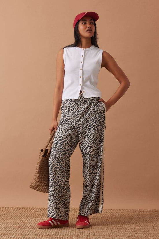 Lyla Button Through Rib Tank | White