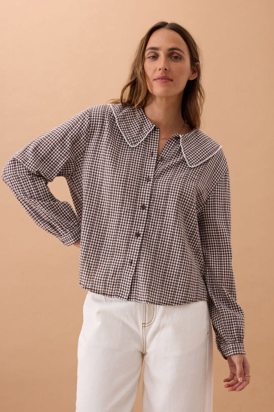 Alice Collared Top | Gingham