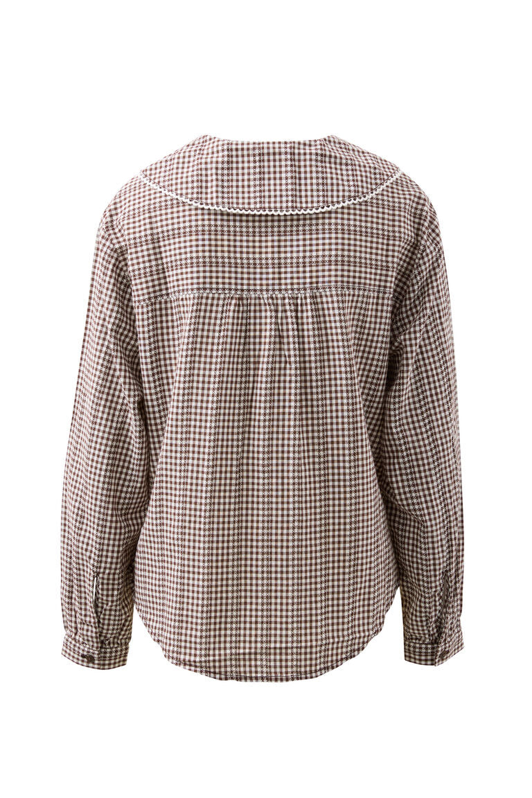 Alice Collared Top | Gingham